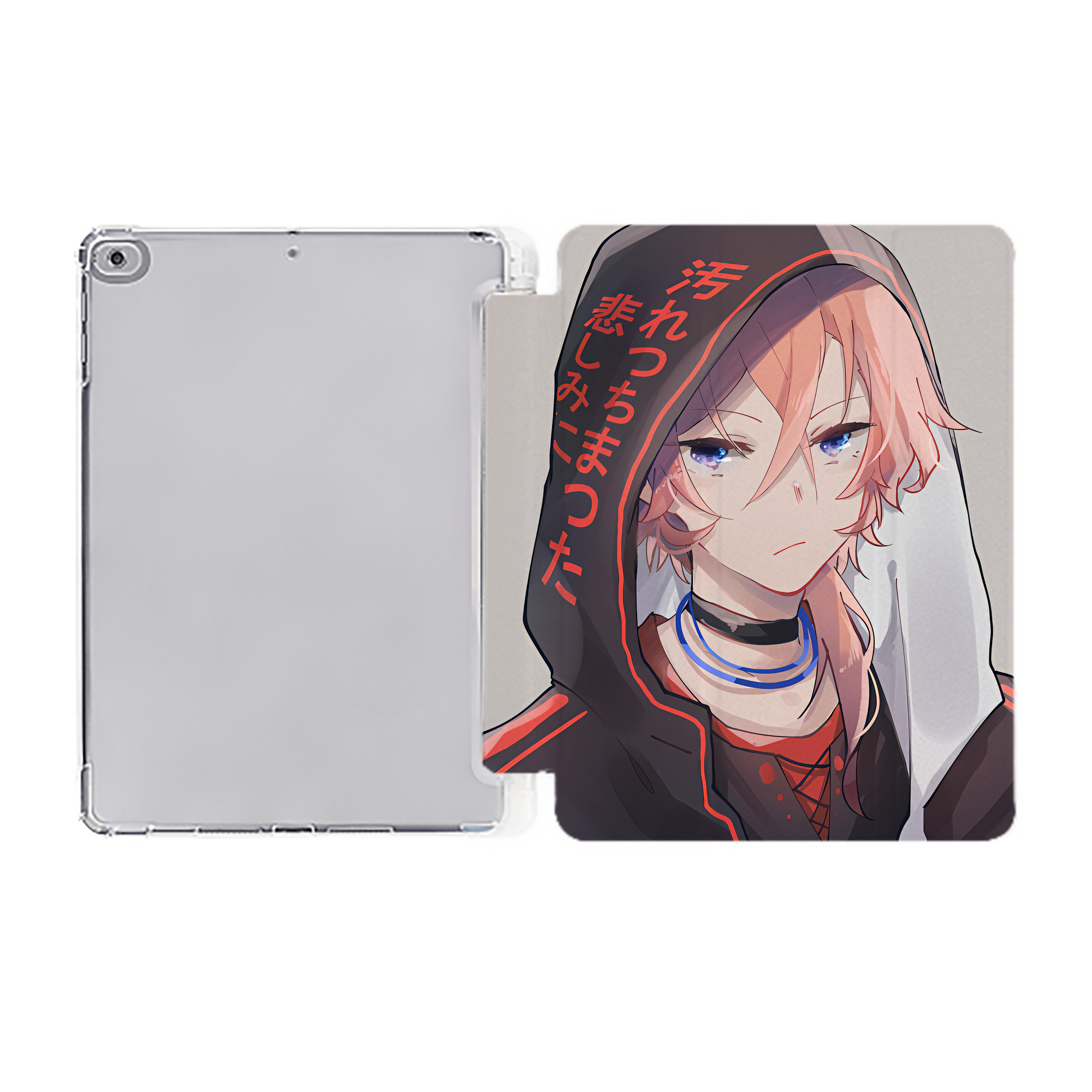 （画像用） 文豪ストレイドッグス Bungo Stray Dogs IPad ケース ペン収納付き 三つ折りスタンド PUレザー×シリコン 対応機種9.5/10.5/10.9インチ